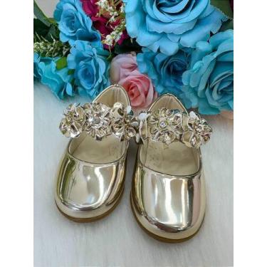 Imagem de Sapatilha Bruninha Flores Dourada para Meninas - Conforto e Estilo, Ol