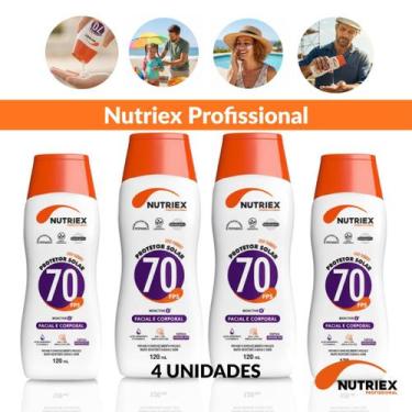 Imagem de Kit 4 Protetor Solar Facil e Corporal 70 FPS Nutriex 120ml