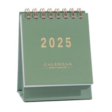 Imagem de Mini calendário de mesa 2024-2025, calendário de mesa pequeno de julho de 2024 a dezembro de 2025 18 calendário mensal de mesa para escritório em casa, verde