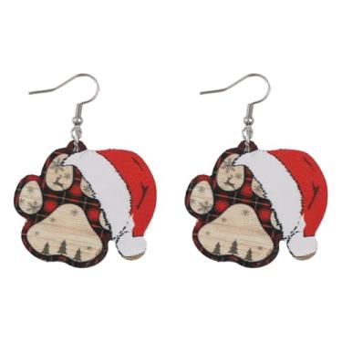 Imagem de Brincos de Natal femininos com pingente de pata de gato, roupas de Natal, acessórios de bijuteria, 2inch, Liga de aço, Sem pedra preciosa