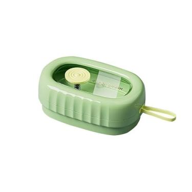 Imagem de Escova de roupa multifuncional verde, vem com armazenamento de detergente para roupas e pode ser dispensada pressionando. O rolo de espuma de borracha macia se encaixa perfeitamente nas roupas sem