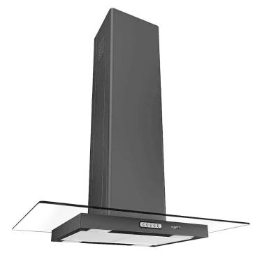 Imagem de Coifa Fogatti Ilha Black Vidro Reto 90cm Preto 110V