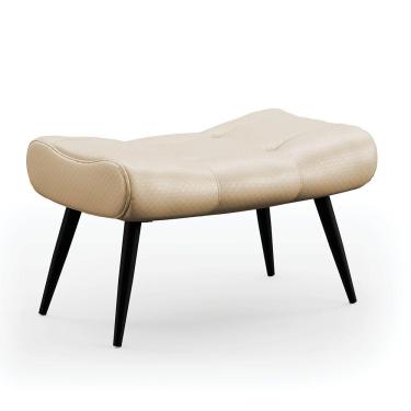 Imagem de Puff Sher Facto Pés Palito De Ferro - D'Rossi Cor Bege