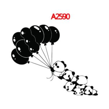 Imagem de Adesivo De Parede Panda DIY Para Decoração De Sala De Estar E Quarto, 