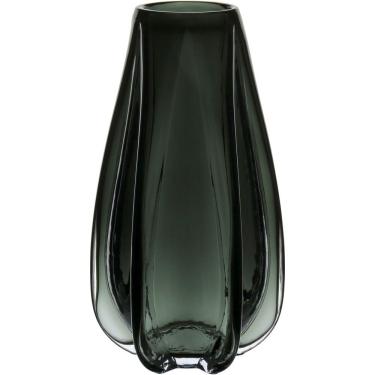 Imagem de Vaso Decorativo Enfeite Casa Home&co Vidro 35x17x17cm Fumê