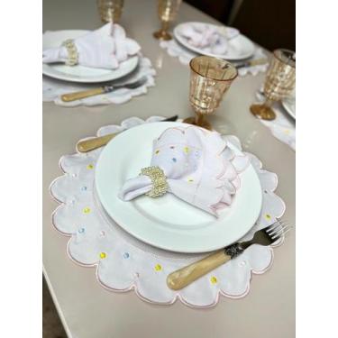 Imagem de Jogo Americano Poa Souplast Guardanapo Bordado Vários Modelos - Mr Dia