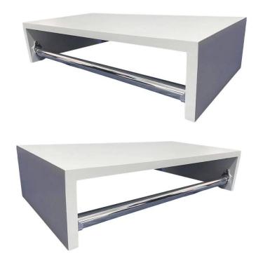 Imagem de 10X Kit 2 Cabideiros De Parede Arara Porta Roupas Quarto Cl