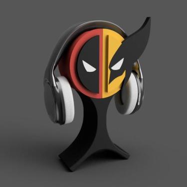 Imagem de Suporte Fone Ouvido Mesa Headset Gamer Deadpool E WOLVERINE com e sem 