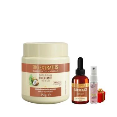 Imagem de Kit Umectante umectação capilar 1 Banho de creme 250ml 1 Óleo capilar 