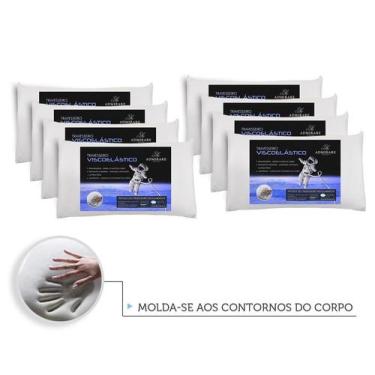 Imagem de Kit 8 Travesseiros Antialergico Viscoelastico Nasa  Admirare
