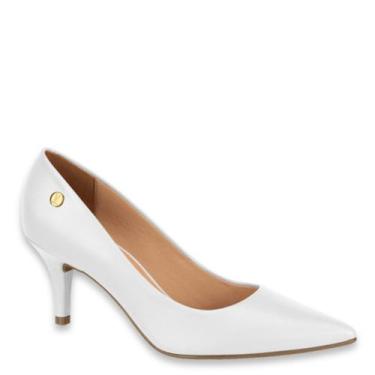 Imagem de Sapato Feminino Scarpin Salto Baixo Vizzano 1185702, Branco pelica, 38