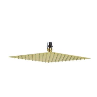 Imagem de Ducha Inox Slim Dourado Golden 25x25 Com Niple Suporte De Teto - AMG M