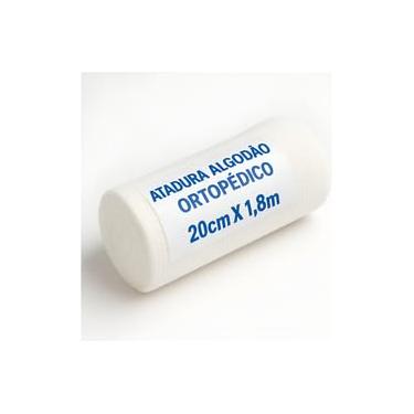 Imagem de Kit 12un Atadura Algodão Ortopedico 20cm X 1,8m