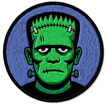 Imagem de Frankenstein Patch para roupas – Patch bordado de ferro para jaqueta de mochila - Remendos esportivos de tecido para lembranças de roupas e presentes ID45095