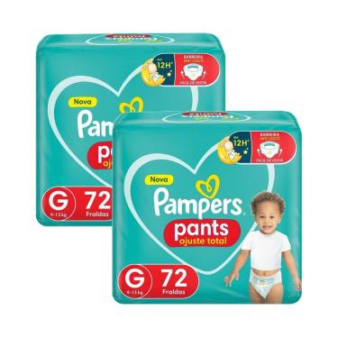 Imagem de Kit 2 Fralda Pampers Pants Ajuste Total Tamanho G com 72 Unidades