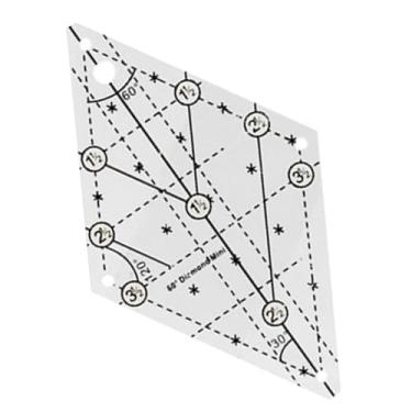 Imagem de Régua de modelo de acolchoamento, ferramenta de costura de 60 graus, suprimentos de estofamento para entusiastas de artesanato