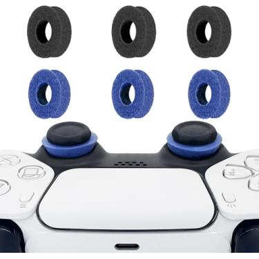 Imagem de 8 Pack Precision Rings for PS4/5, Precision Rings for Xbox, Compatible with Xbox Controllers Accessories–Control with Soft Silicone Rings – Compatible with Fortnite & FPS Games，Black+Blue