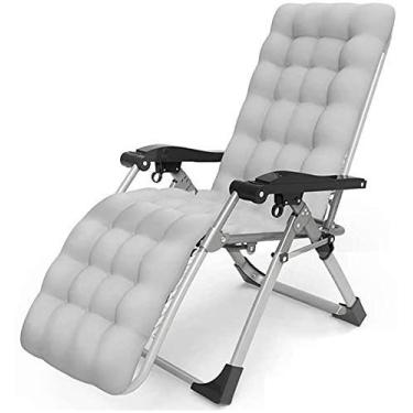 Imagem de Espreguiçadeira cadeiras de jardim cadeira dobrável espreguiçadeira dobrável espreguiçadeira de jardim ao ar livre cadeira de gravidade zero, com almofada de algodão, cadeiras de gramado reclináveis