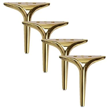 Imagem de ZJYWMM 4 pés de móveis de diamante triangular, pernas de armário de metal, pernas de armário, pernas de sofás DIY, pernas substituídas para cadeiras, bancos, mesa de café, suporte de TV, suporta 1000