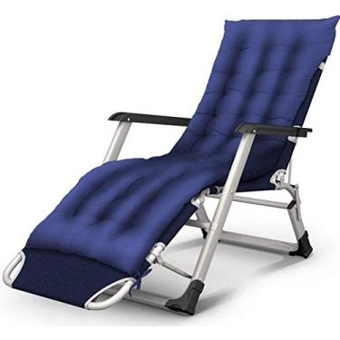Imagem de Espreguiçadeira de jardim com gravidade zero, cadeira dobrável, para uso ao ar livre, praia, gramado, acampamento, portátil, com suporte para travesseiro de pescoço 200 kg (cor com almofada de algodão