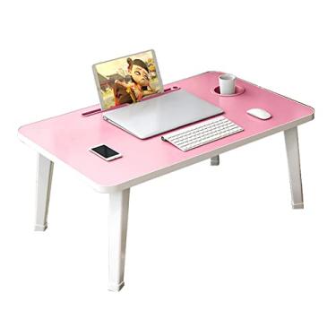 Imagem de Bandeja de cama dobrável mesa laptop notebook computador mesa portátil portátil mesa de computador mesa de computador preguiçoso para escrever, ler, tomar café da manhã (cor: estilo 2) (estilo 4)