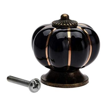 Imagem de 1 maçanetas e puxadores de armário de cerâmica vintage de abóbora puxadores de móveis coloridos puxadores de gaveta de armário de cozinha