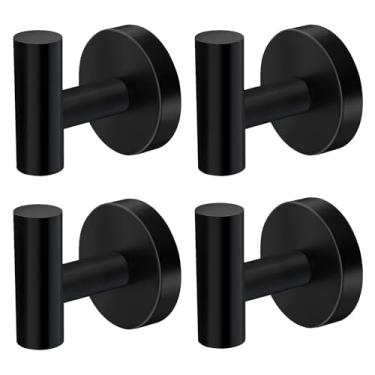 Imagem de Ganchos de parede de aço inoxidável – Cabide liso à prova de ferrugem | Ganchos de parede de banheiro | para toalhas de banheiro, roupão, roupas, chapéus, chaves, interior, casa