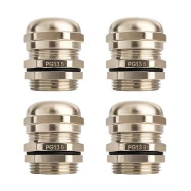 Imagem de Gebildet Prensa-cabos de metal PG13.5, plástico impermeável ajustável 6,0-12 mm junta de cabo com gaxetas, conector de fio M20x1,5, protetor de fio