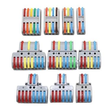 Imagem de 5/10/50/100 pçs conector de fio elétrico push-in bloco de terminais conectores de cabo de fiação rápida para conexão de cabo (LT4-8, 50pcs)