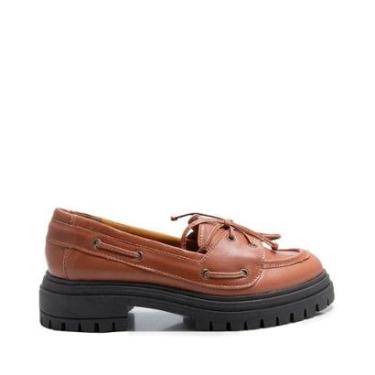 Imagem de Mocassim Unique Solado Tratorado Marrom-Feminino