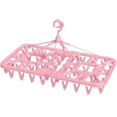 Imagem de Varal N6 48 Prendedores Pregadores Pequeno Espaço Roupas Leves Delicad