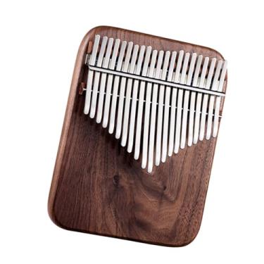 Imagem de Piano profissional Kalimba com 21 teclas, madeira maciça, nogueira preta, material de dedo com martelo de afinação