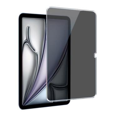 Imagem de Juvraixo Película protetora de privacidade para iPad Air de 11 polegadas M3/M2 (7ª/6ª geração, 2025/2024) Vidro temperado 9H [compatível com ID facial e Apple Pencil] compatível com capa transparente