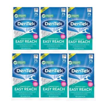 Imagem de Palhetas de fio dental DenTek Complete Clean Easy Reach 75 ct (pacote 
