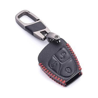 Imagem de Capa de couro para chaveiro de carro para Mercedes Benz CLS SL C S CLASS 2000 2003 2004 2006