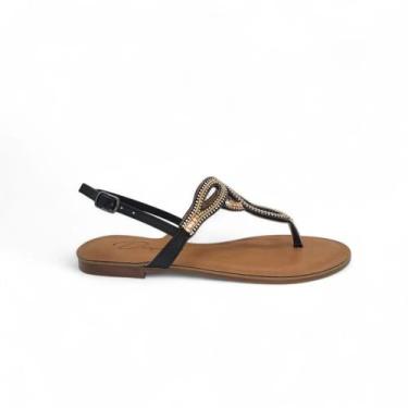 Imagem de Rasteirinha Dicapri Feminino Adulto Fechada com Pedrarias Ref 1638