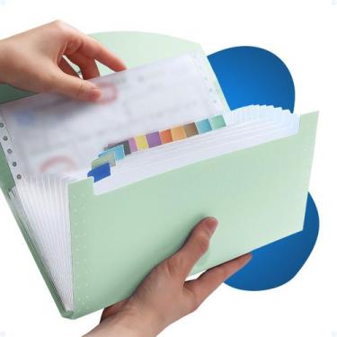 Imagem de Pasta Organizadora Para Documentos Arquivo Grande Expansível - Hxt, Ve