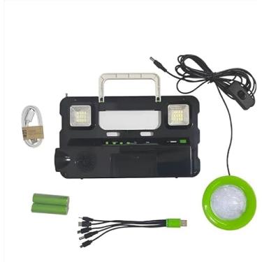 Imagem de Lanterna Solar Multifuncional com Rádio FM/AM – LED Super Brilhante, Entrada USB e Carregamento Solar + USB para Camping e Emergências