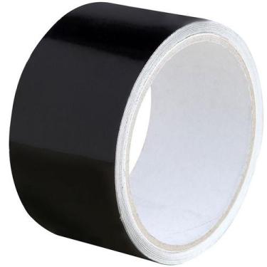 Imagem de Faixa Adesiva Sinalização Preta Porta Box Blindex 2m x 20cm - BG Adesi