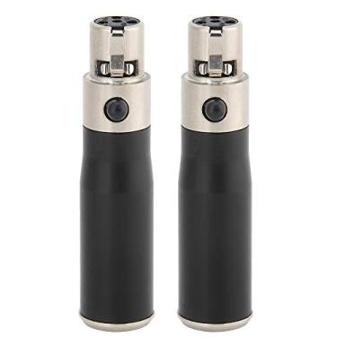 Imagem de Adaptador Grcfumo 2PCS Mini Xlr, adaptador de 3 pinos para 4 pinos, conector de adaptador de áudio para câmeras Slr, câmeras profissionais, equipamento de áudio de microfone, etc.