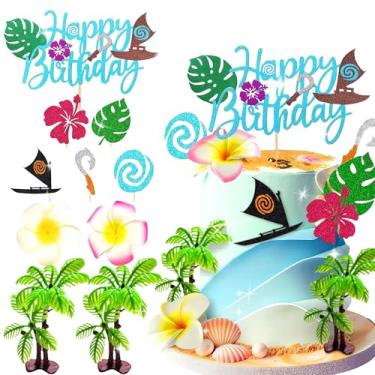Imagem de JeVenis Moana Cake Topper Moana Birthday Cake Decor Moana Cupcake Topper for Birthday Baby Shower Party Supplies