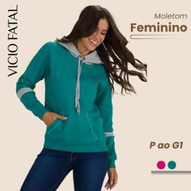 Imagem de Moletom Feminino de Inverno Duas Cores Conforto Térmico Urbano-Feminino