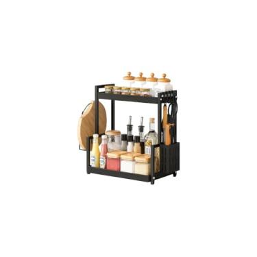 Imagem de Prateleira de Metal para Pia Suspensa, 105x28x79 cm, Preta, com Sistema de Drenagem, Organizador de Cozinha