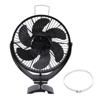 Imagem de MAVIS LAVEN Ventilador de Fogão a Lenha, Ventilador para Lareira Com Cobertura Protetora Movido a Calor, Suporte de Parede Autônomo Em Liga de Alumínio para Fogões a Lenha e Queimadores de