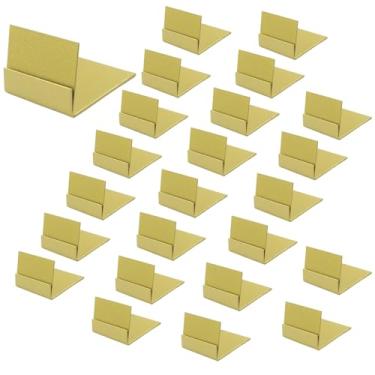 Imagem de Cionyce 24 peças de suportes de números de mesa dourados, suportes de cartão de metal para recepções de casamento, celebrações de aniversário, decorações de festa, exibição de cartão de nome de mesa