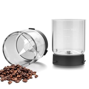 Imagem de Secura Brands Conjunto de peças de reposição para moedor elétrico de café e especiarias de vidro removível para modelo SP-7412, apenas para moedor SP-7412 com tigelas de vidro
