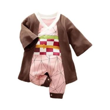 Imagem de Macacão De Algodão Para Bebê Recém-Nascido Com Manga Longa Estilo Capa