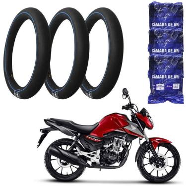 Imagem de Câmara de Ar Pneu Aro 18 Moto CG TITAN FAN com 3 Unidades 8454 BREMEN