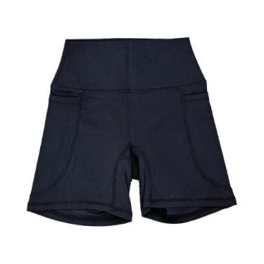 Imagem de Shorts Esportivos Femininos De Cintura Alta Com Bolsos, Leggings Para 