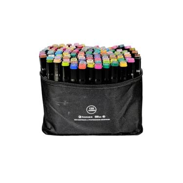 Imagem de Jandaia - Marcador Artistico Ponta Dupla Estojo com 120 Cores